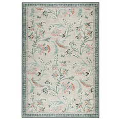 Vintage Floral Eco Washable Rug Image
