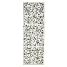 Vintage Green Scroll Eco Washable Rug   Image
