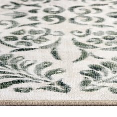 Vintage Green Scroll Eco Washable Rug   Image