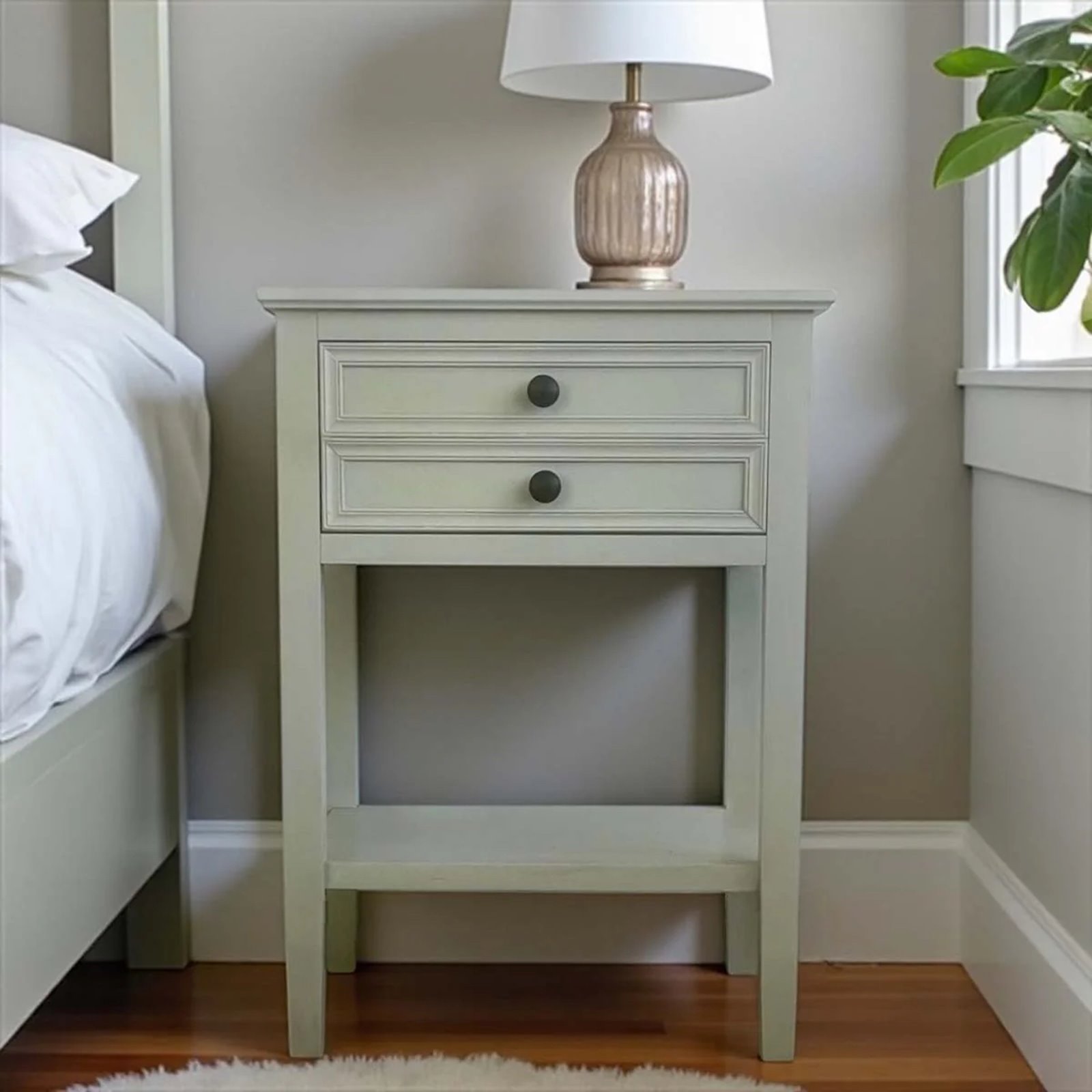 Vintage Ivory Bedside Table Image