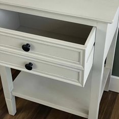 Vintage Ivory Bedside Table Image