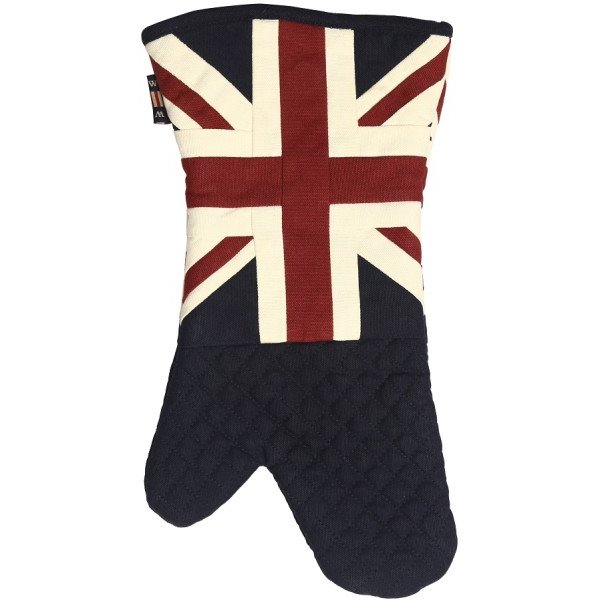 Vintage Ivory Union Jack Oven Mitt 