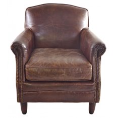 Vintage Leather Studded Armchair Image