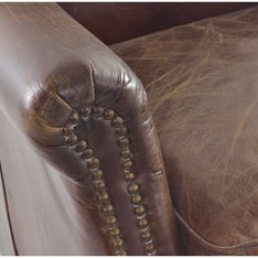 Vintage Leather Studded Armchair Image