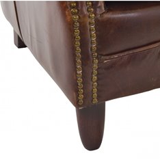 Vintage Leather Studded Armchair Image