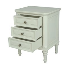 Vintage white 3 Drawer Bedside Table Image