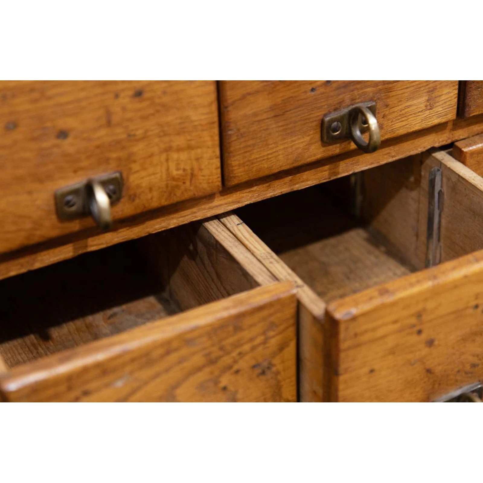Vintage Oak Haberdashery Cabinet with Ladder Image