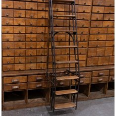 Vintage Oak Haberdashery Cabinet with Ladder Image