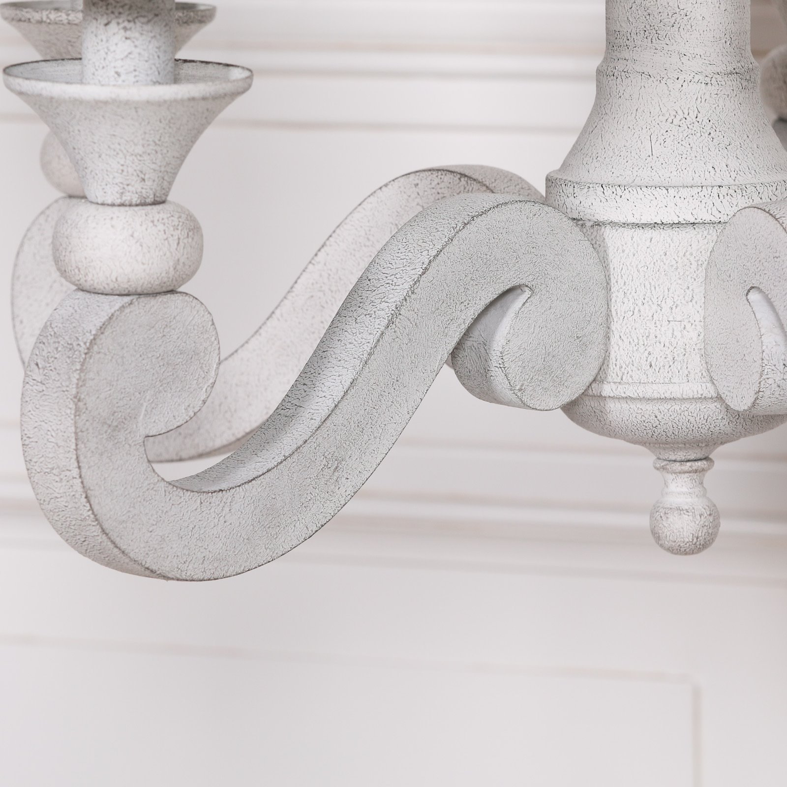 Vintage White 5 light Chandelier Image