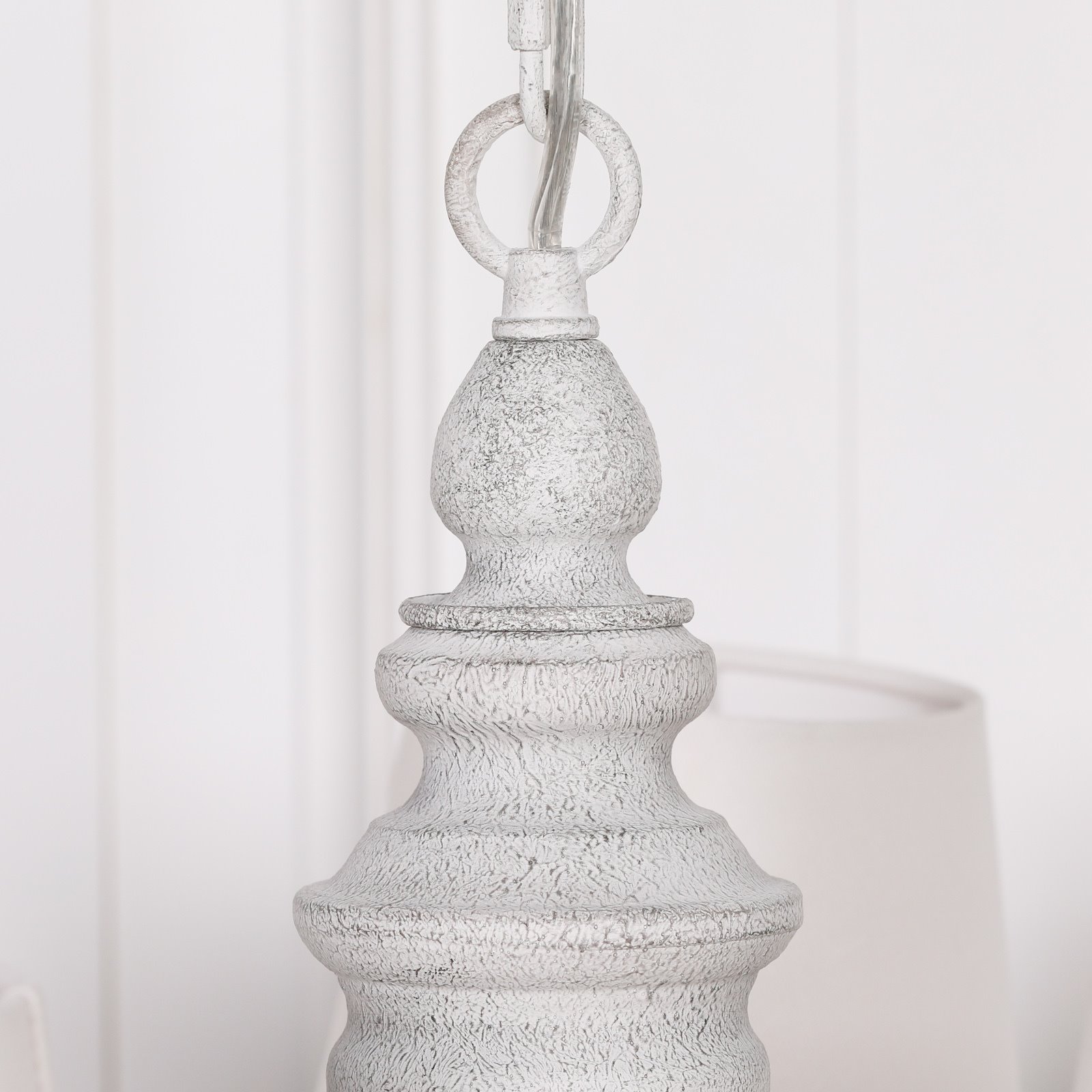 Vintage White 5 light Chandelier Image