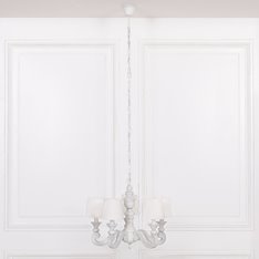 Vintage White 5 light Chandelier Image