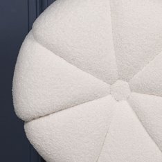 Cream Boucle Petal Stool Image