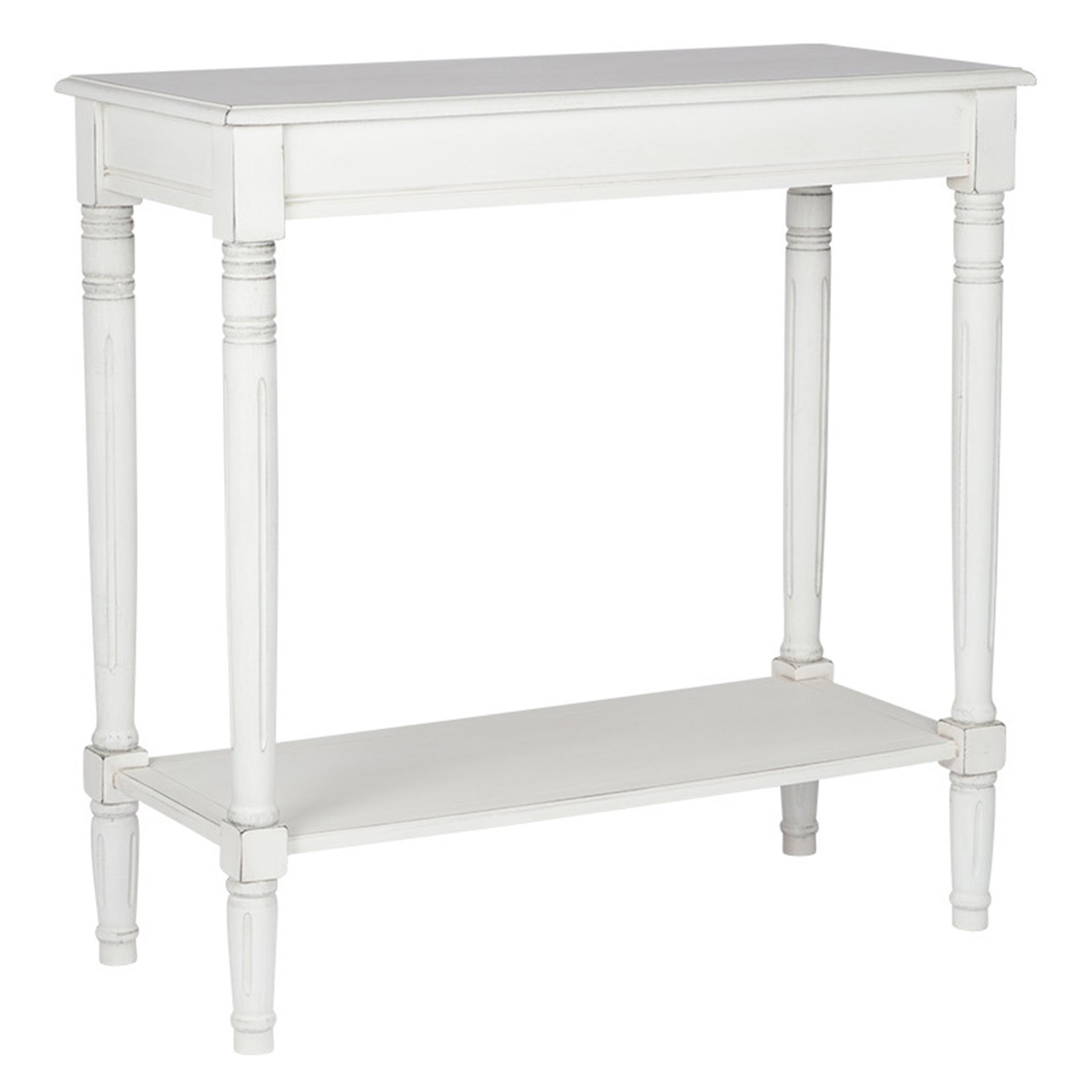 Vintage White Console with Shelf Image