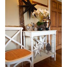 Vintage White Console with Shelf Image