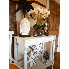 Vintage White Console with Shelf Image