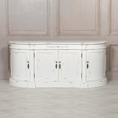 Vintage White Empire Curved sideboard Image