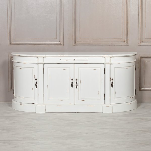 Vintage White Empire Curved sideboard