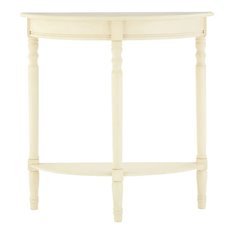 Vintage White Half Moon Table Image