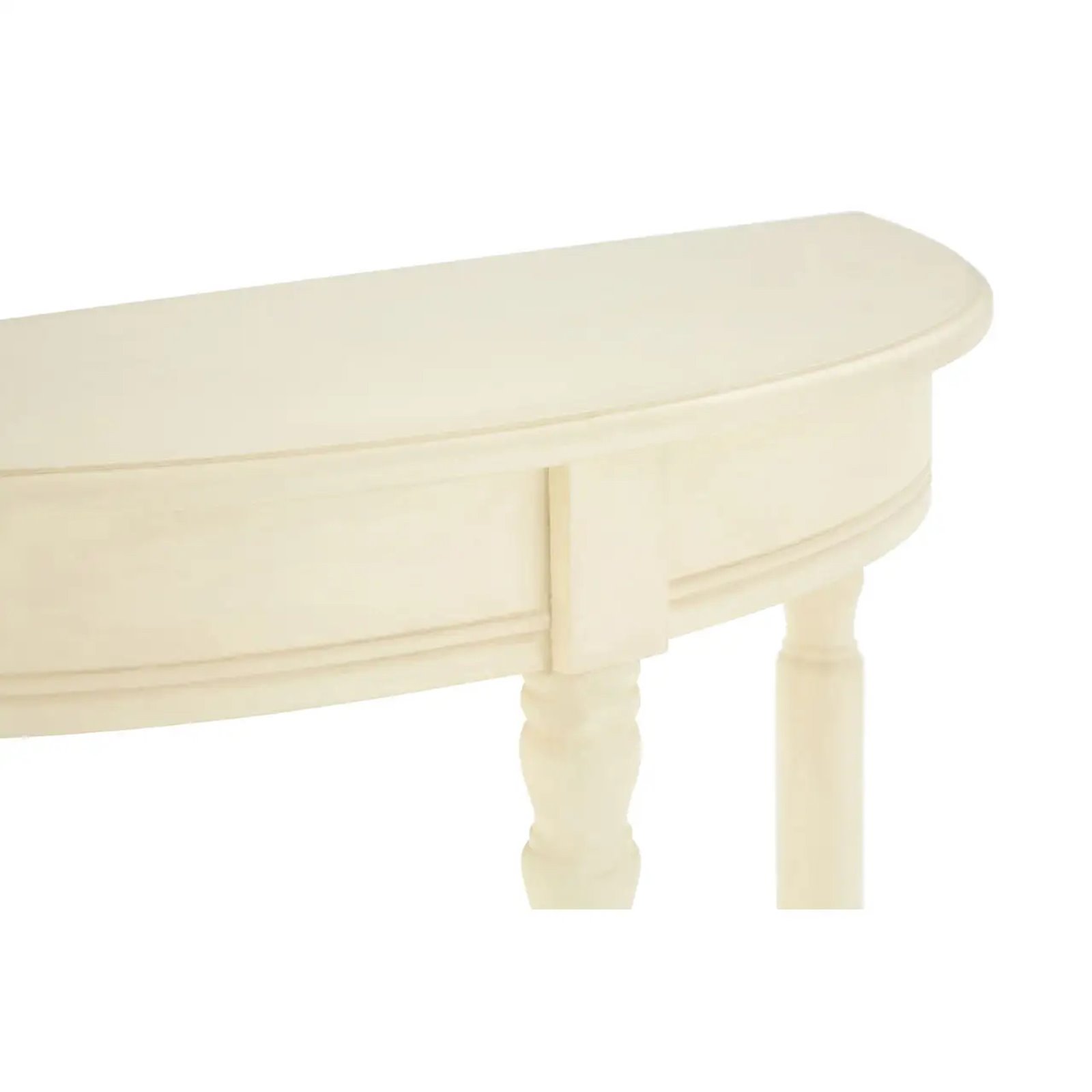 Vintage White Half Moon Table Image