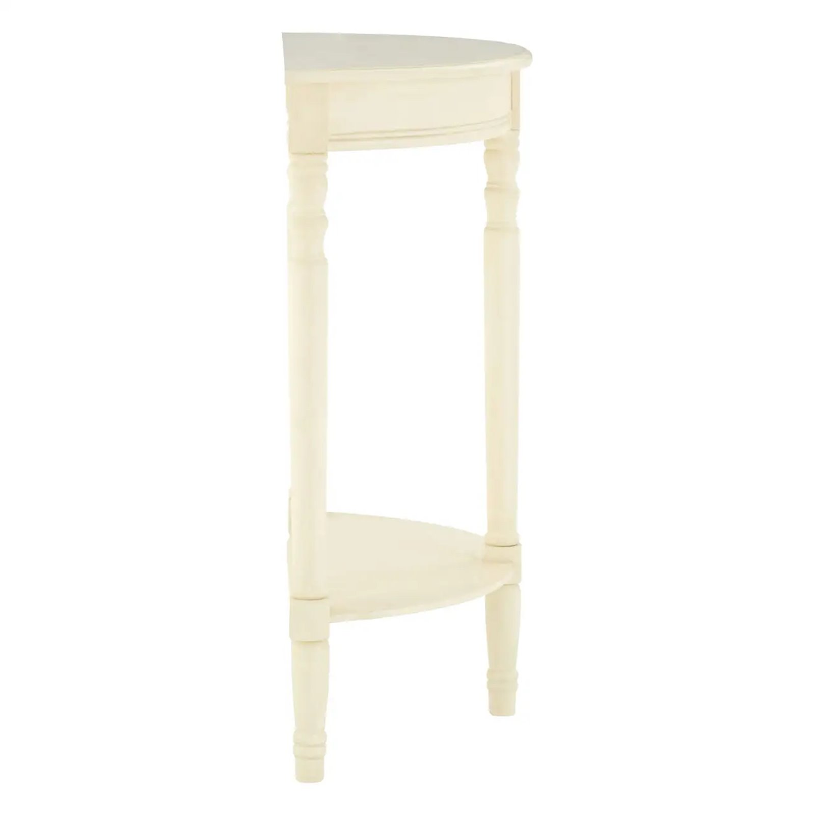 Vintage White Half Moon Table Image