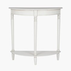 Vintage White Half Moon Table Image