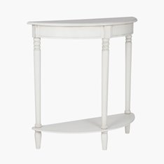 Vintage White Half Moon Table Image