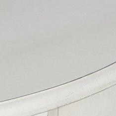 Vintage White Half Moon Table Image