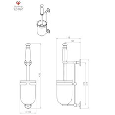 Wall Mounted Bathroom Loo Brush Set  Image