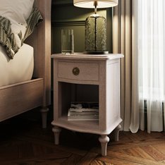 Washed 1 Drawer Bedside cabinet Image