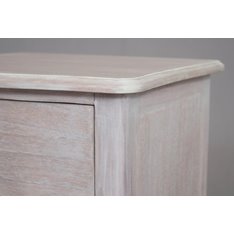 Washed 3 Drawer Bedside cabinet Image