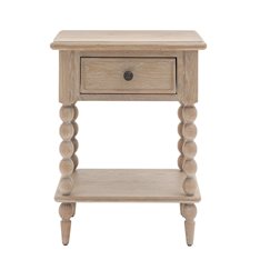 Washed Bobbin One Drawer Bedside cabinet  Image