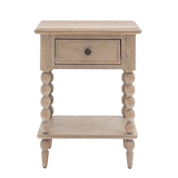 Washed Bobbin One Drawer Bedside cabinet 