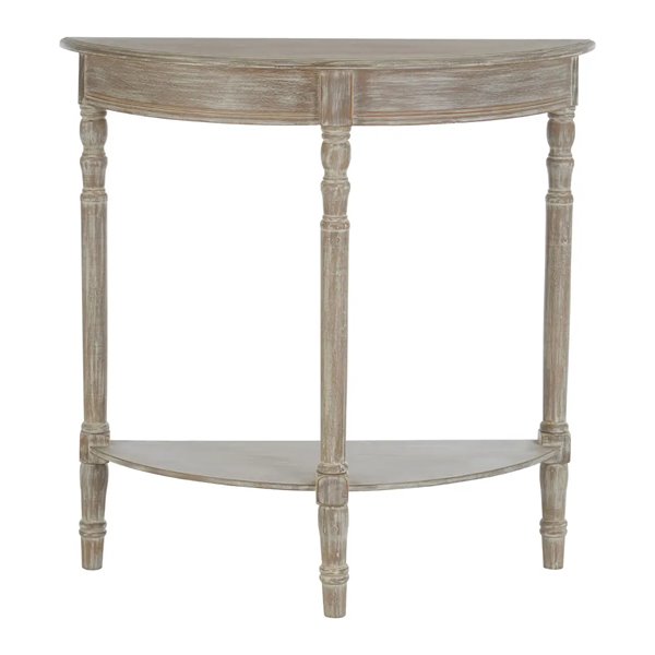 Washed Grey Half Moon Table