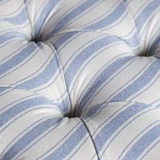 Washed Oak and Blue Stripe Ottoman Image
