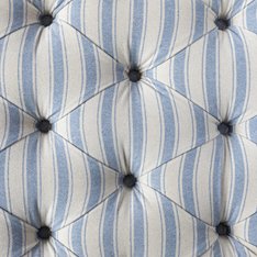 Washed Oak and Blue Stripe Ottoman Image