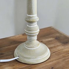 Washed painted Lamp with Linen Shade Image