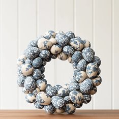 Wedgewood Blue Easter Egg Wreath Image