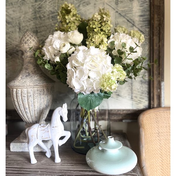 White and Green Hydrangea Bouquet