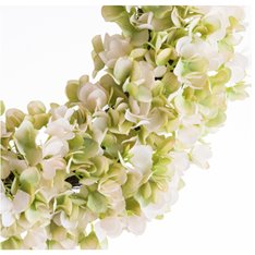 White and Green Hydrangea Door Wreath Image