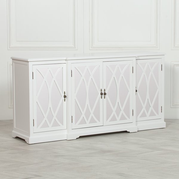 White Breakfront Glazed Sideboard