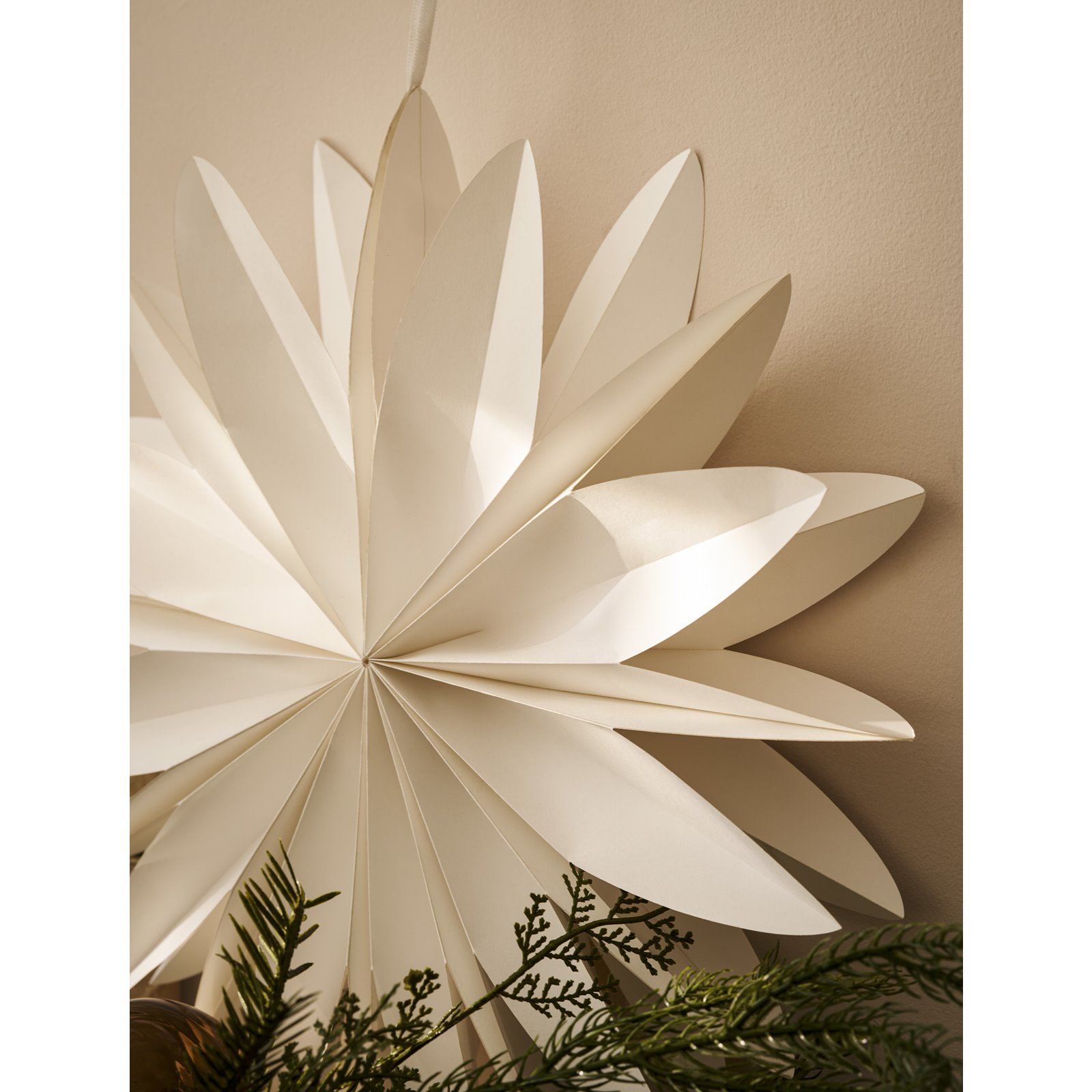 White Curved Edge Star Decoration  Image