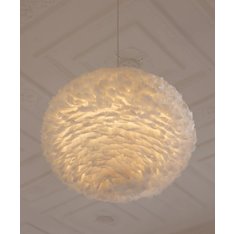 White Feather Pendant Shade  Image