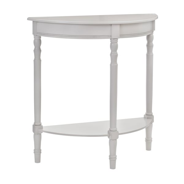 White Half Moon Table