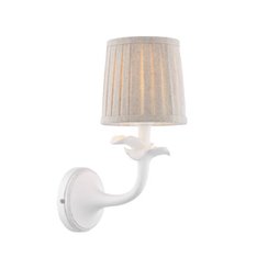 White Wall Light with Pleated Shade Image