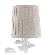 White Wall Light with Pleated Shade Image