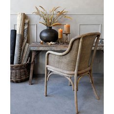 Wicker Back Carver Dining Chair Image