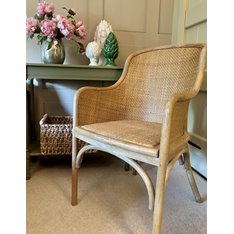 Wicker Back Carver Dining Chair Image