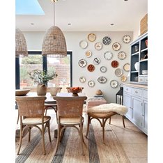 Wicker Back Dining Chair Image
