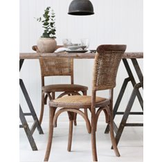 Wicker Back Dining Chair