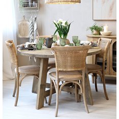 Wicker Back Dining Chair Image